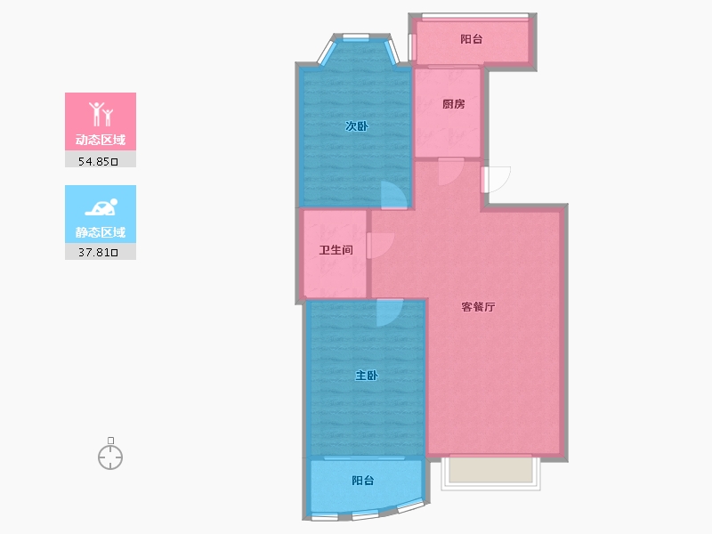 天津-天津市-天江·格调花园-89.00-户型库-动静分区