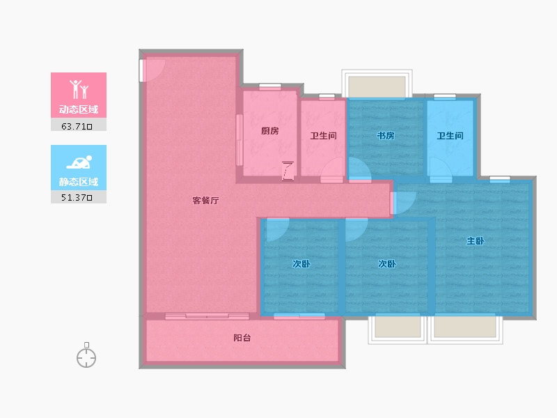 江西省-南昌市-新力宝龙理想城-103.20-户型库-动静分区