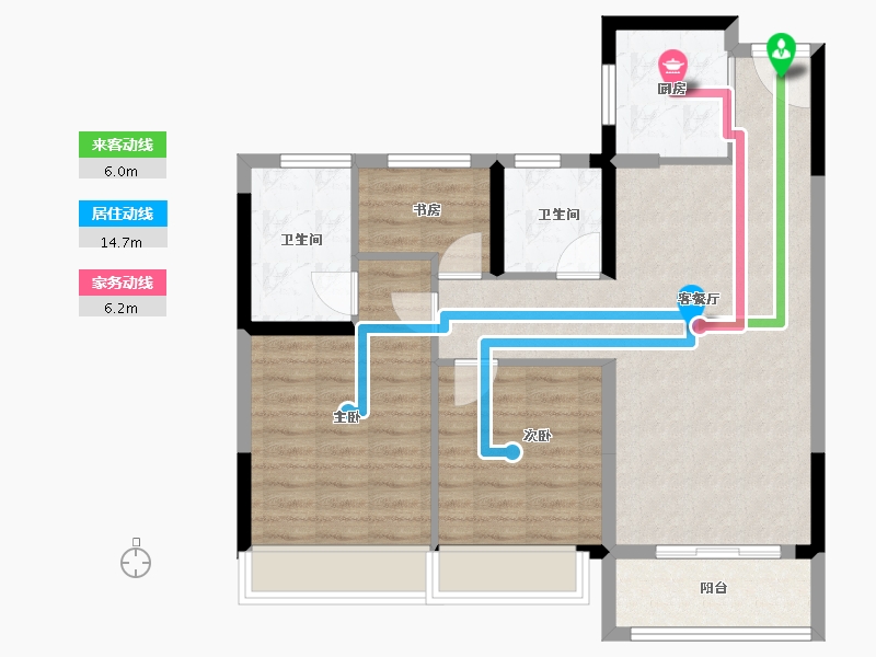 浙江省-温州市-东亚怡和嘉苑-79.94-户型库-动静线