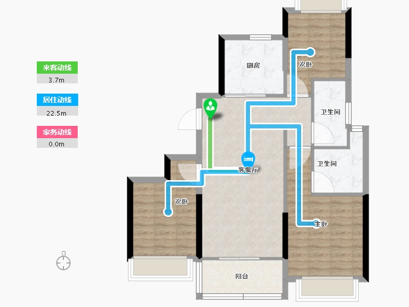 上海-上海市-金地丰盛道-80.81-户型库-动静线