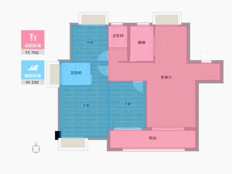 江西省-南昌市-赣电贵府-86.50-户型库-动静分区