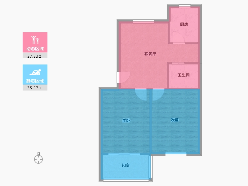 江苏省-苏州市-徐家浜二村-南区-55.40-户型库-动静分区