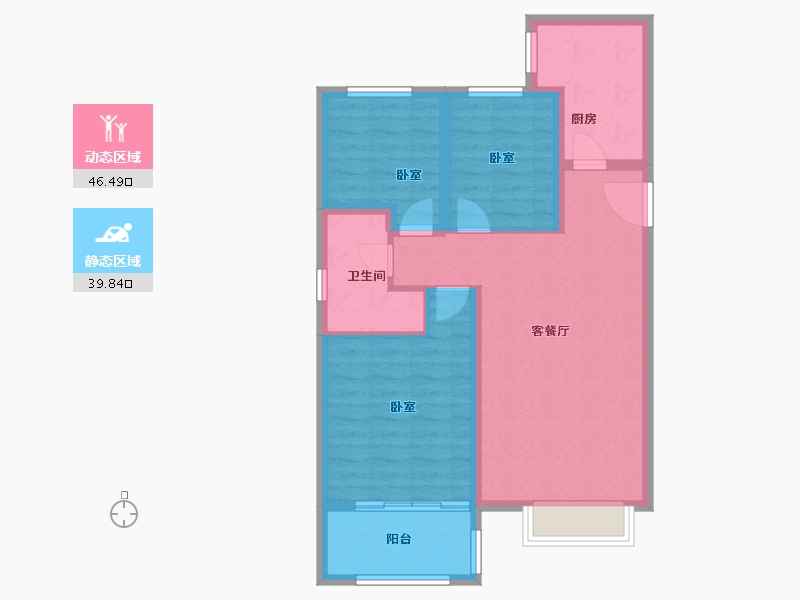 天津-天津市-农垦含章雅著-76.94-户型库-动静分区