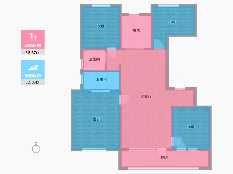 山东省-潍坊市-万科城-109.38-户型库-动静分区