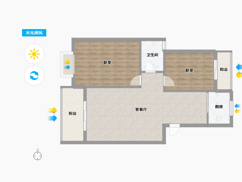 湖北省-武汉市-前川欣城-79.03-户型库-采光通风