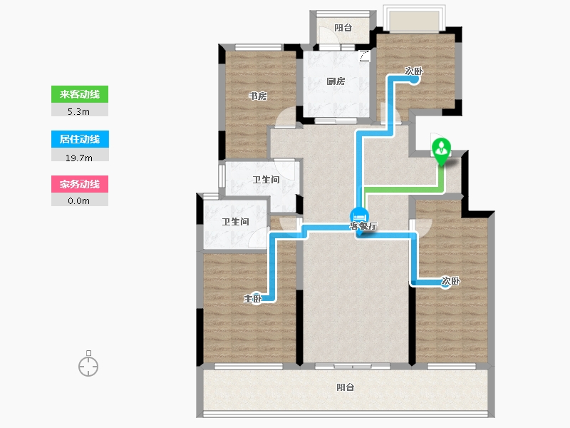 湖南省-长沙市-长房岭秀时代-125.54-户型库-动静线