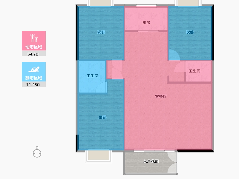 福建省-泉州市-仁府佳园-115.95-户型库-动静分区