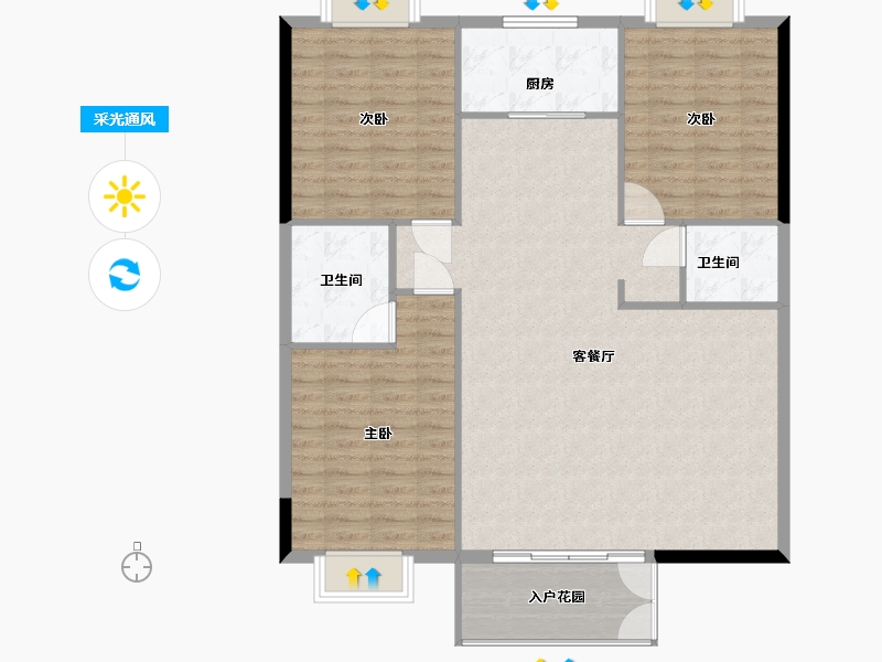 福建省-泉州市-仁府佳园-115.95-户型库-采光通风