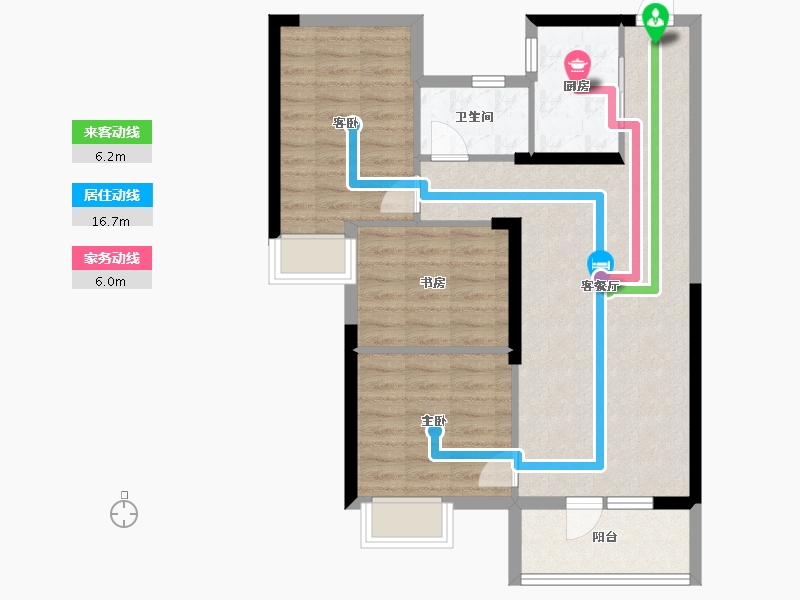 湖北省-武汉市-前川欣城-76.79-户型库-动静线