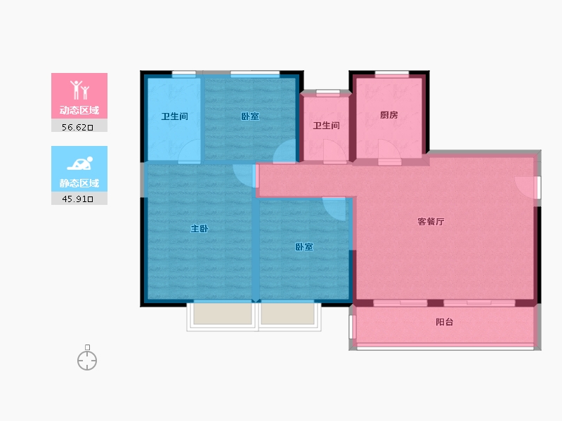 湖北省-武汉市-城投联投江南岸-92.34-户型库-动静分区