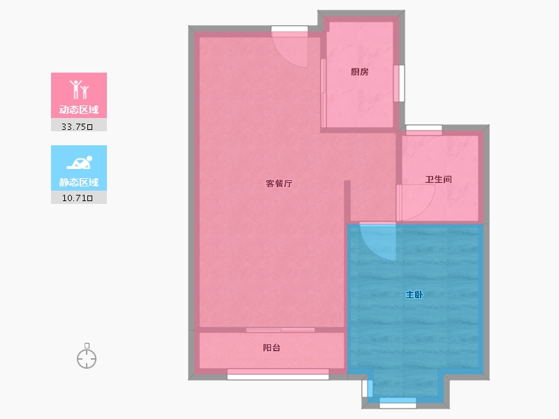 安徽省-合肥市-蓝鼎滨湖假日翰林园-68.00-户型库-动静分区