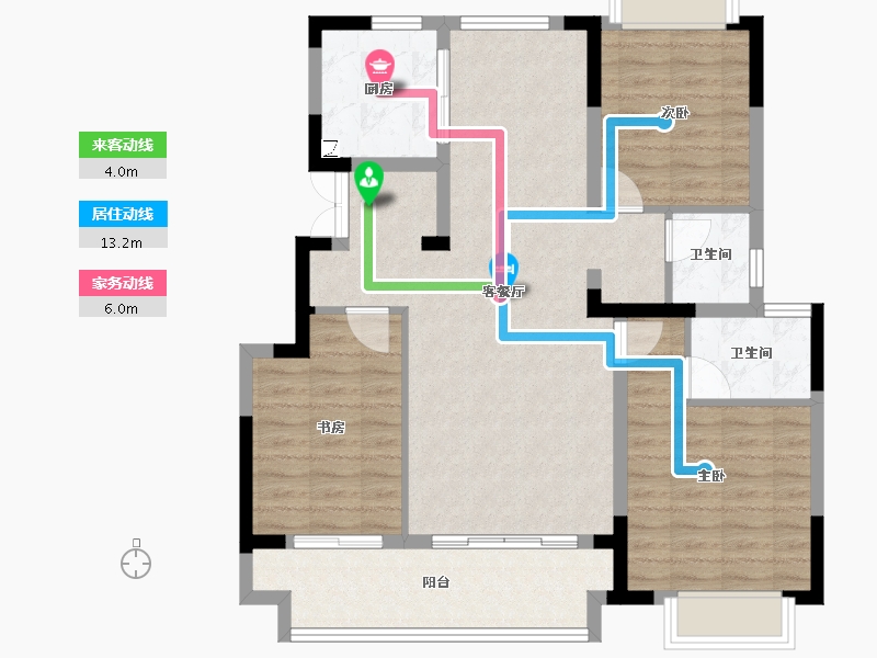 江西省-南昌市-赣电贵府-92.80-户型库-动静线