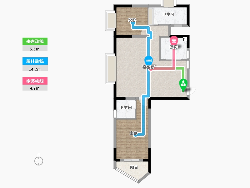 浙江省-杭州市-绿城桂冠东方-80.48-户型库-动静线