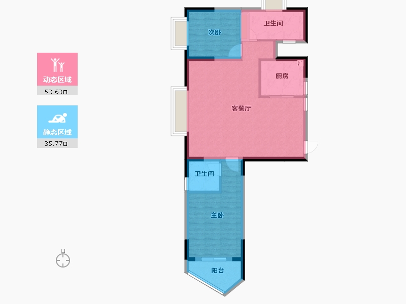 浙江省-杭州市-绿城桂冠东方-80.48-户型库-动静分区