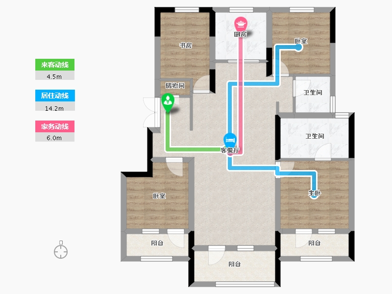 辽宁省-沈阳市-中粮美悦府-102.59-户型库-动静线