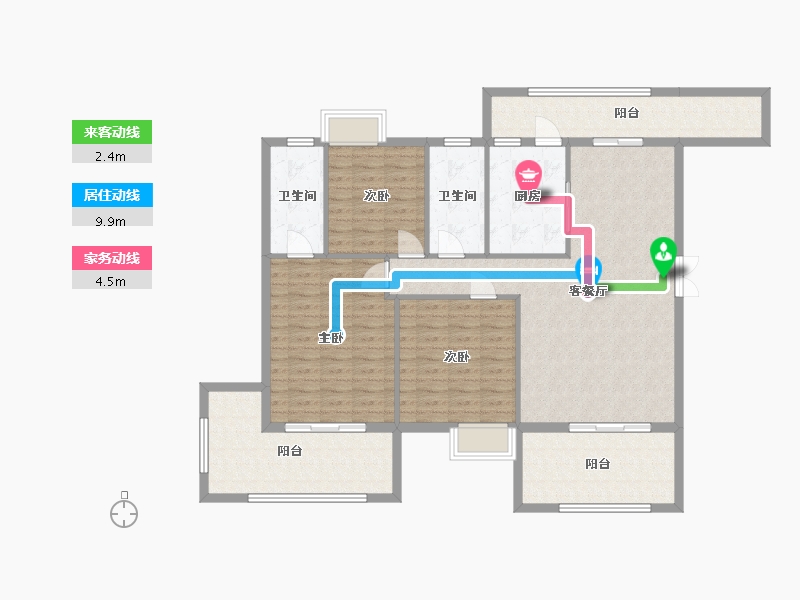 贵州省-铜仁市-紫荆苑-120.00-户型库-动静线