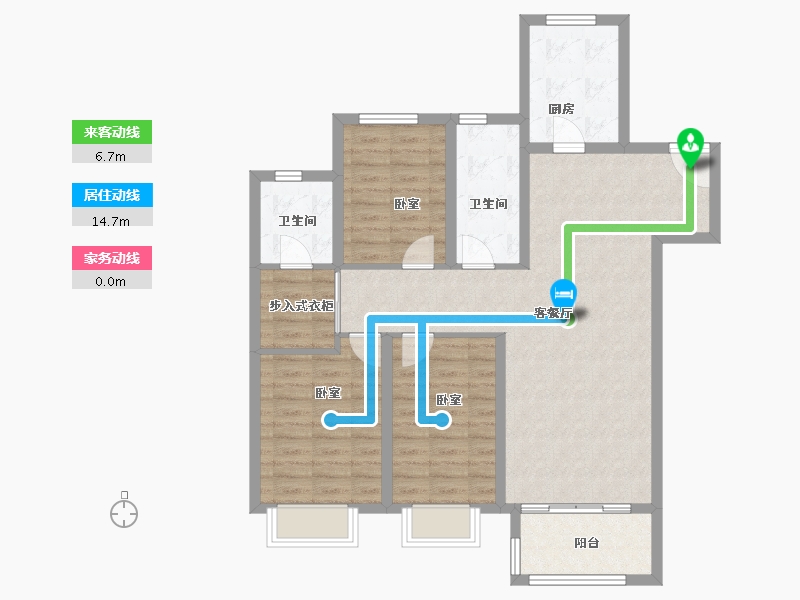 天津-天津市-农垦含章雅著-96.30-户型库-动静线