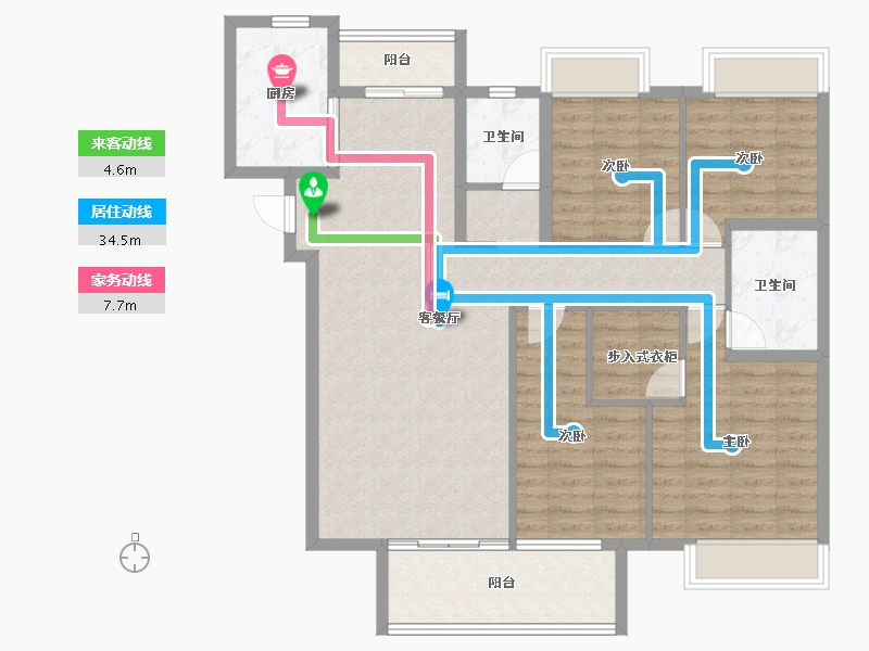 湖北省-武汉市-交投合盛嘉园-111.20-户型库-动静线