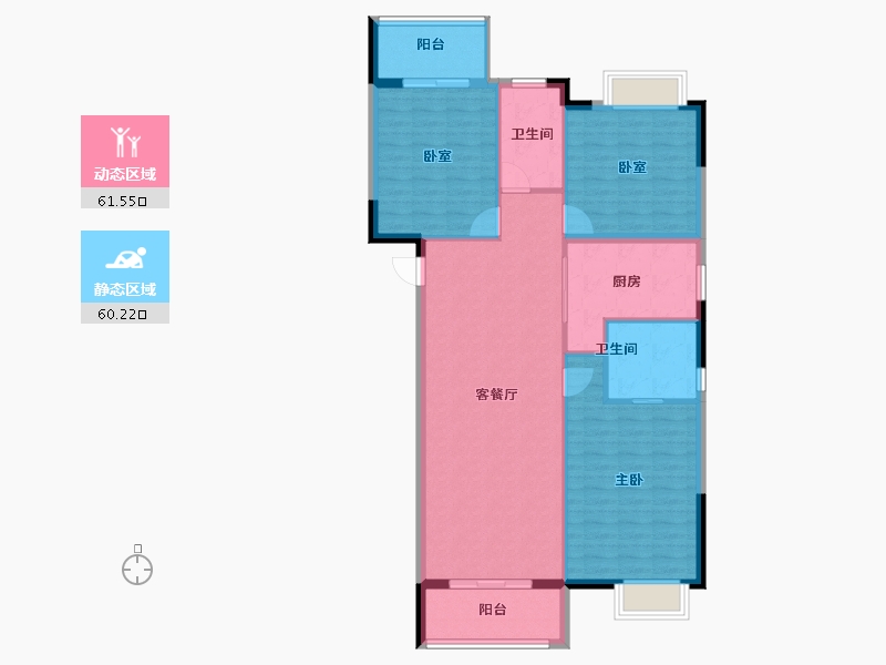 湖北省-武汉市-交投合盛嘉园-111.58-户型库-动静分区