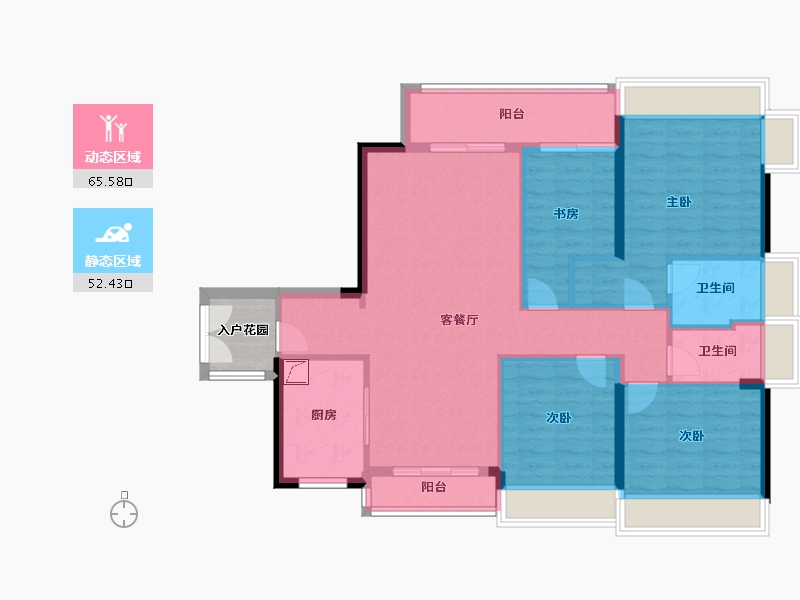 广东省-广州市-天麟府·瑧林-120.00-户型库-动静分区