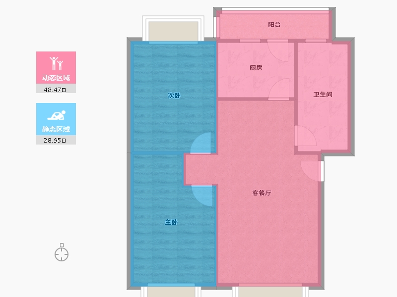 四川省-成都市-正兴小区-84.00-户型库-动静分区