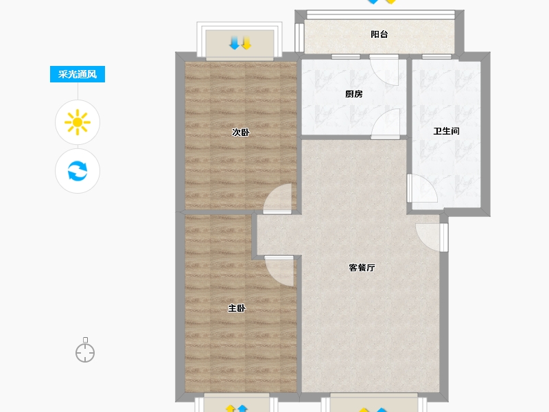 四川省-成都市-正兴小区-84.00-户型库-采光通风