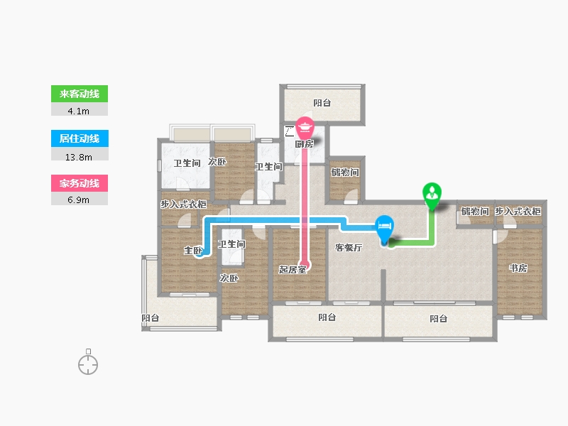 上海-上海市-云锦东方三期-198.05-户型库-动静线