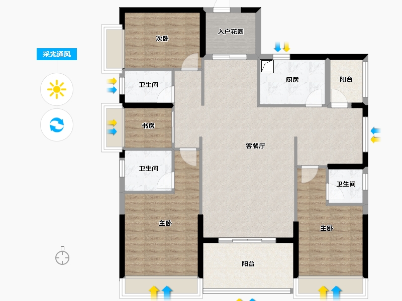 广东省-潮州市-海博熙泰-125.00-户型库-采光通风