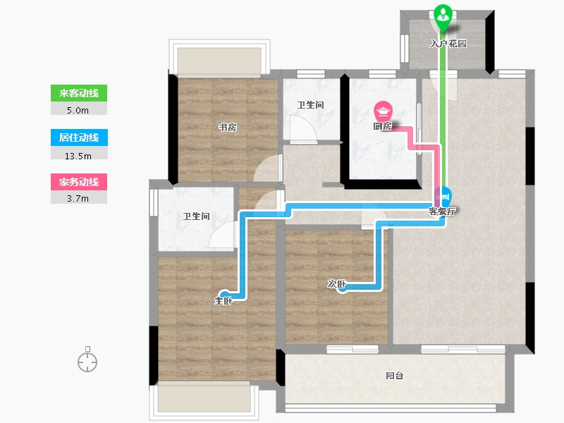 江苏省-南通市-春溪集-85.00-户型库-动静线