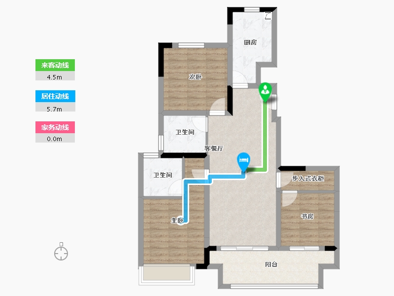 江苏省-常州市-晋陵和庭-87.19-户型库-动静线