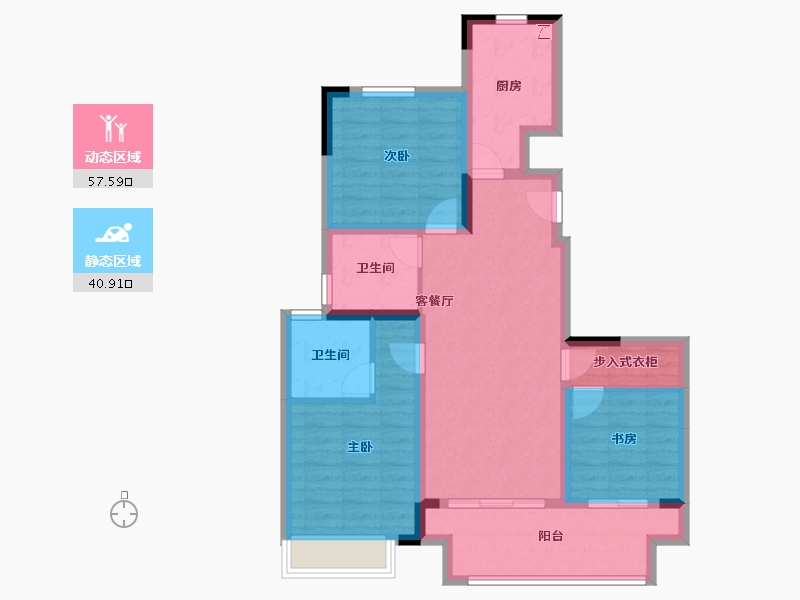 江苏省-常州市-晋陵和庭-87.19-户型库-动静分区