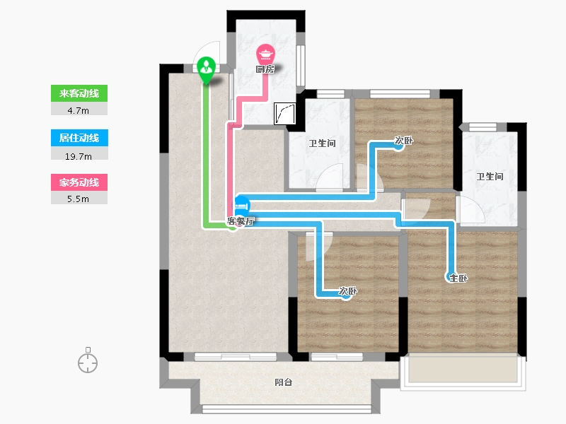 浙江省-湖州市-融信融创融璟园-79.00-户型库-动静线