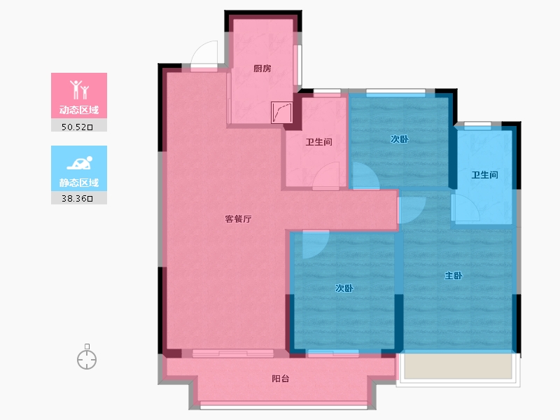 浙江省-湖州市-融信融创融璟园-79.00-户型库-动静分区