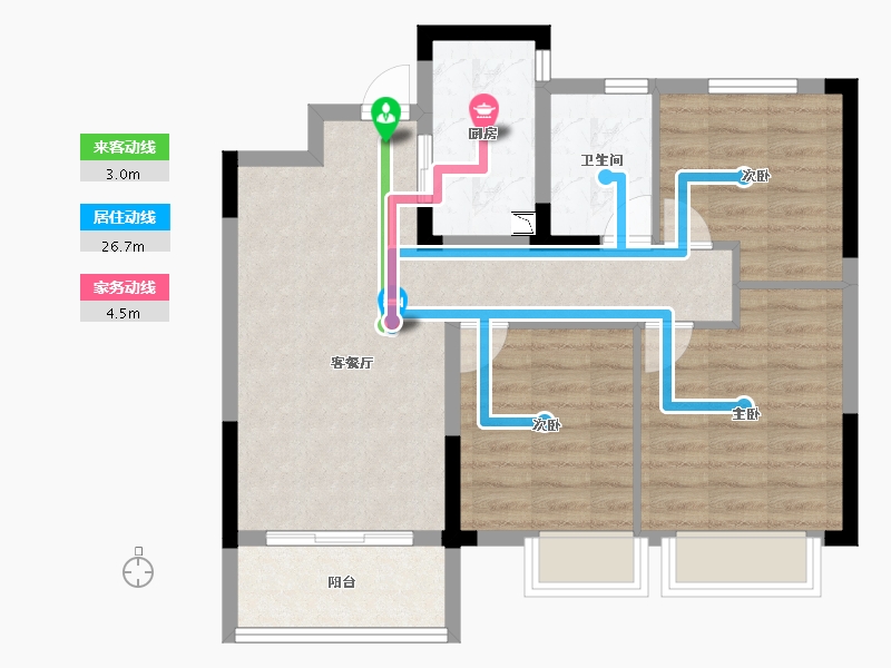 江西省-南昌市-恒茂未来都会-71.20-户型库-动静线