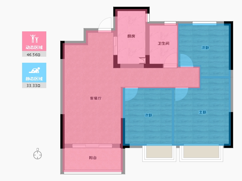 江西省-南昌市-恒茂未来都会-71.20-户型库-动静分区