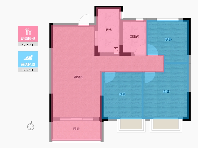 江西省-南昌市-恒茂未来都会-71.20-户型库-动静分区