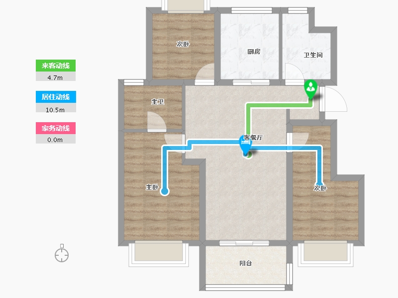 上海-上海市-中国铁建花语江南-76.01-户型库-动静线