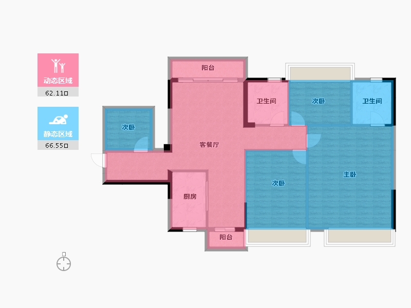 广西壮族自治区-南宁市-荣和公园里-117.08-户型库-动静分区