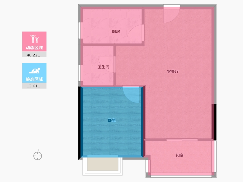 上海-上海市-新虹桥首府-55.20-户型库-动静分区