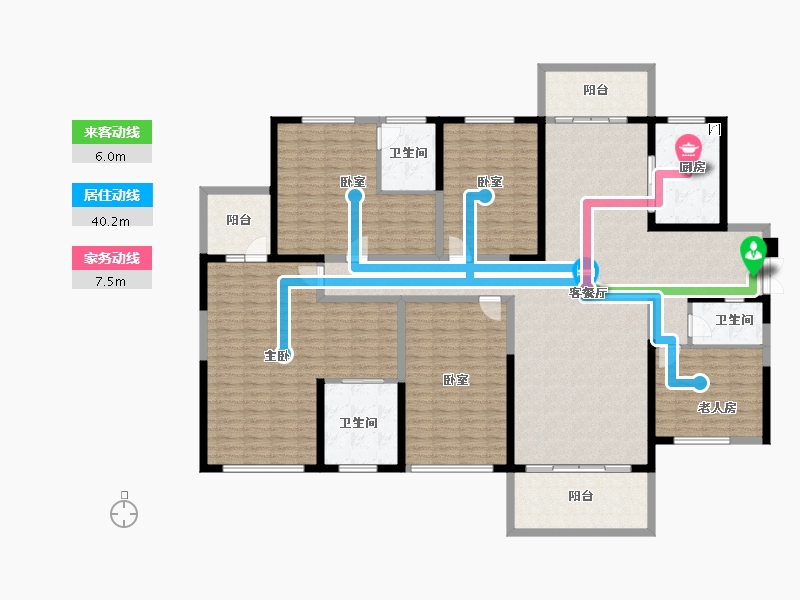 湖南省-长沙市-湘江壹号-220.30-户型库-动静线