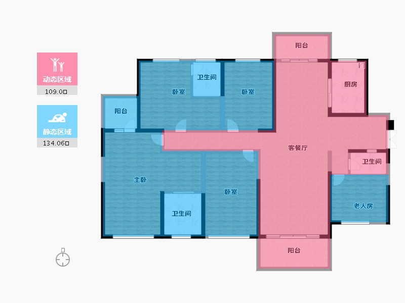 湖南省-长沙市-湘江壹号-220.30-户型库-动静分区