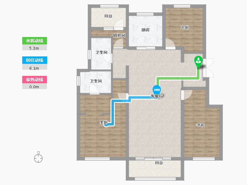 辽宁省-沈阳市-华润置地御华府-114.02-户型库-动静线