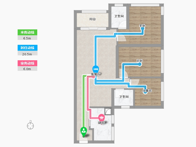 广东省-清远市-帝景湾-70.70-户型库-动静线