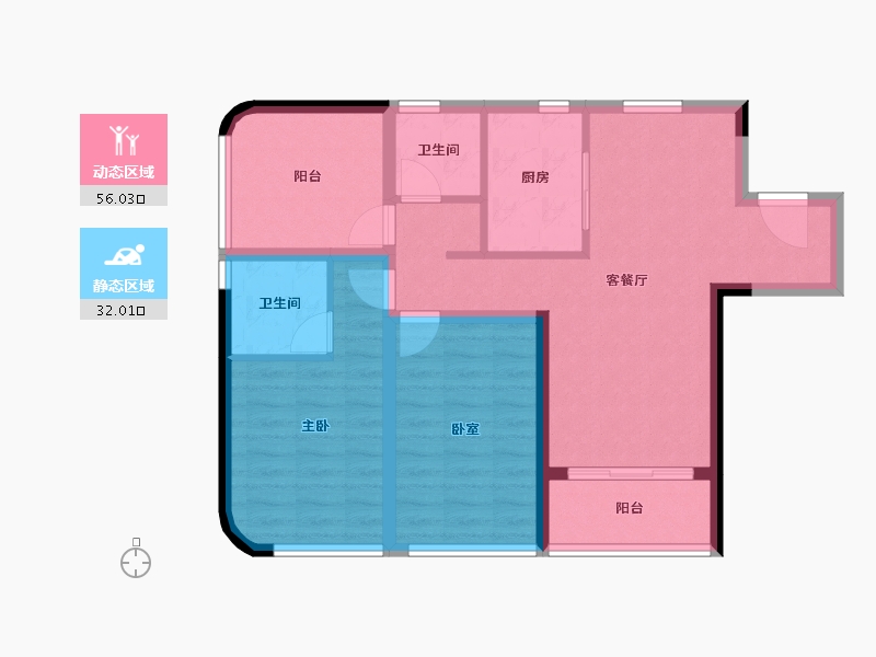 广东省-珠海市-格力海岸-78.14-户型库-动静分区