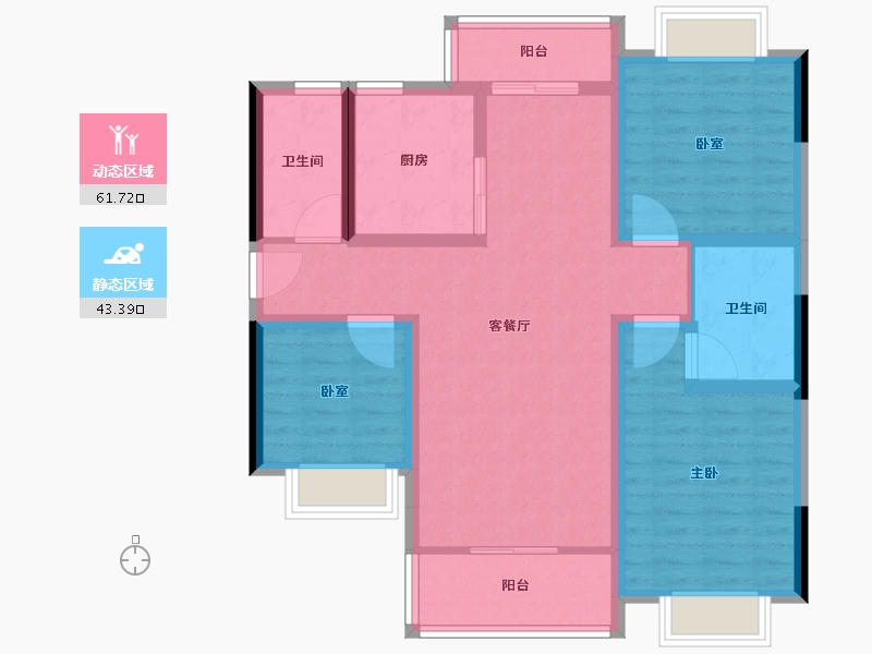 上海-上海市-新虹桥首府-93.17-户型库-动静分区