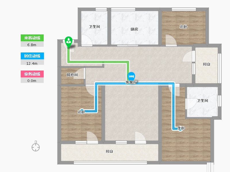 山东省-青岛市-龙湖亿联春江天玺-108.00-户型库-动静线