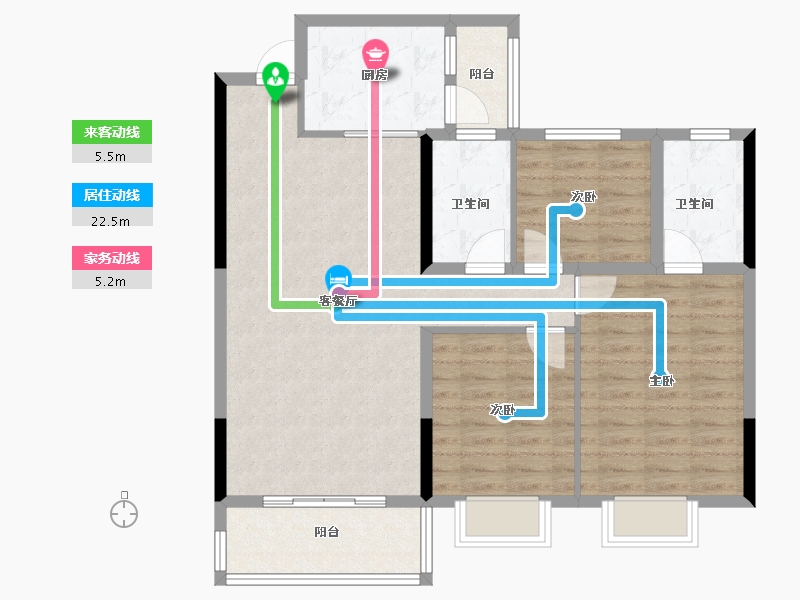 贵州省-黔南布依族苗族自治州-贵州当代MOMA未来城-94.40-户型库-动静线