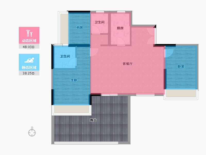 贵州省-贵阳市-铁建城-100.00-户型库-动静分区