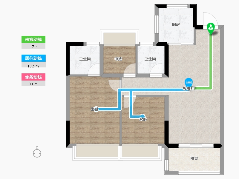 浙江省-温州市-上坤新隆云栖风华-72.11-户型库-动静线