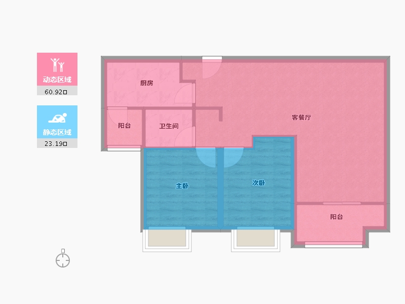 上海-上海市-复地富顿街区-76.00-户型库-动静分区